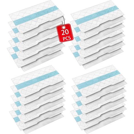 Per 20 confezioni di ricambi per mocio, compatibili con Shark VacMop, panni per mocio per Shark Vac Mop VM252 VM251 VM200 VM200C VM190 VM252C QM250 VM2 (1/4)