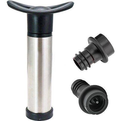kit De Conservation Du Vin Sous Vide, 1 Accessoire De Conservation De La Pompe Vide, Avec 2 Bouchons De Vin Rouge, Utilis Pour Conserver Le Vin E (1/5)
