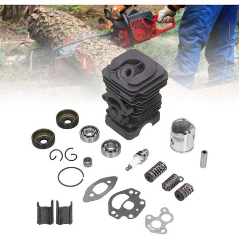 Pièces de rechange pour tronçonneuse 39mm comprenant cylindre, piston, roulements, joints, ressorts et rondelles -KZQ (1/2)