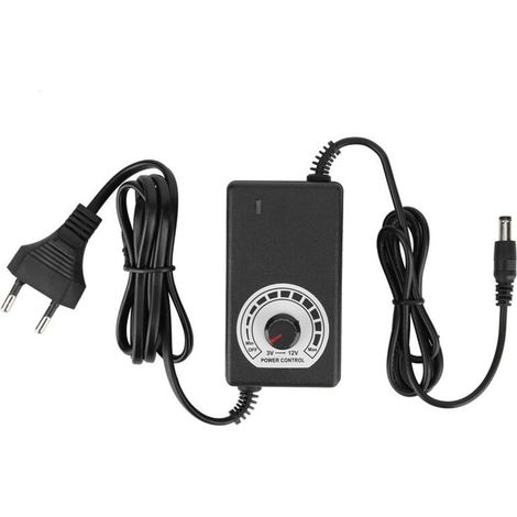 Alimentation DC 3-12V 3A Régulateur de Tension avec Variateur pour LED, 100-240V Prise EU (1/5)