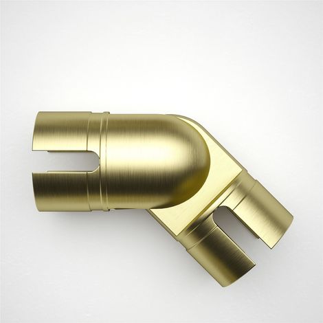 Rothley Satin Brass Adjustable Elbow Staircase Handrail 40mm