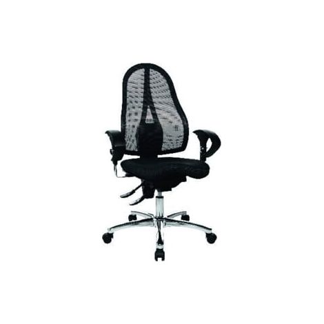 Bürodrehstuhl m.Permanentkontakt schwarz/schwarz 460-560mm m.Rl.TOPSTAR