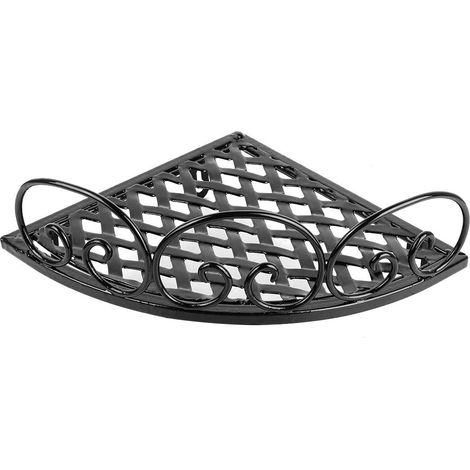 Bellissima mensola da bagno in ferro, versatile ripiano a parete con bordi lisci, facile da installare, adatta per il bagno o la toilette.