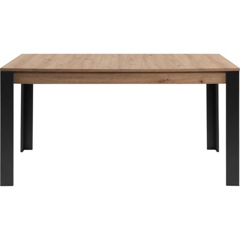 Tavolo allungabile Tolosa 80B colore rovere e gambe nere 150x75x80 cm. (1/5)