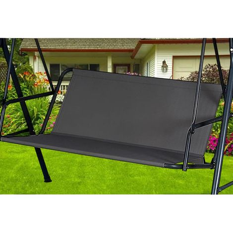 Housse de Siège de Jardin pour Balançoire de Jardin, Housse de Chaise de Jardin Couvre-siège Swing, Housse de Rechange pour balancelle de Jardin 600D Tissu Oxford (148 52 52cm,Schwarz) (1/5)