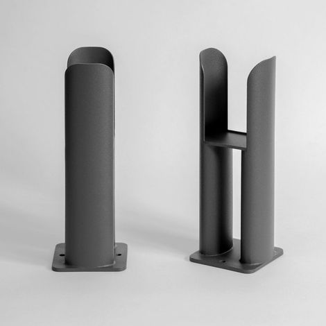 Radiator Leg Supports for Horizontal Flat Double Bar Anthracite Finish (1/5)