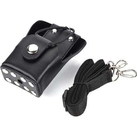 Radio Case, Radio Holder, Leather Case for Motorola GP328plus/GP338plug/GP344/GP388 Walkie Talkie Radio Bag, Durable, Wear-resistant, with Lanyard (1/5)