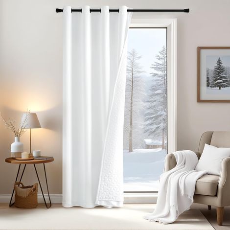 Thermal Blackout Balcony Curtain Double Thickness 1 x 52 x 260 cm (1/5)