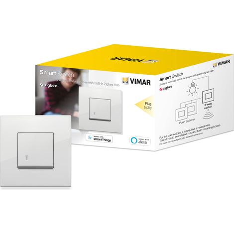 Arké Kit Interrupteur va-et-Vient connecté, Compatible avec pour Les appareils avec hubs dans ZigBee, Fil Neutre requis, Blanc (1/5)