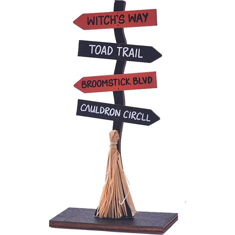 Panneau Décoratif Halloween - En Bois - Pour Intérieur Extérieur - Décoration de Table pour Fête d'Automne - 15 x 7,5 x 4 cm (1/5)