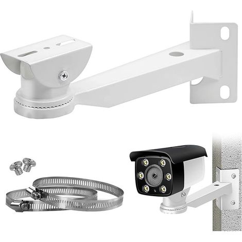 Corner Camera Mount for Outdoor Surveillance, Solid Metal Bracket with 2 Vertical Pole Mount Loops for Security Cameras, CCTV Cameras, Solar Panels (1/5)