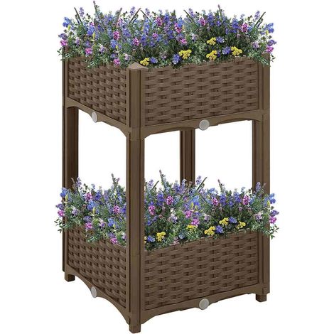 vidaXL Arriate 40x40x71 cm polipropileno (1/5)