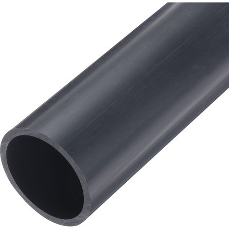 Tube Rigide en PVC de 2 Pouces, Tuyau Rond, Tuyauterie, 51,8 mm ID, 60 mm OD, Longueur de 9 Pouces, Gris Foncé, Résistance aux Chocs pour Tuyau d'Eau, Manchon de Câble (1/5)