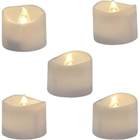 Mini bougies votives, à piles, colorées et sans flamme, décorations pour fêtes et festivals (1/4)