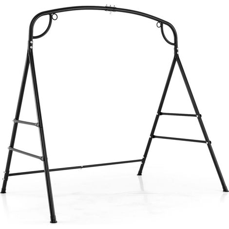 Montage simple support de balançoire en métal, 2 modes de suspension pour chaise suspendue ou chaise hamac (1/5)