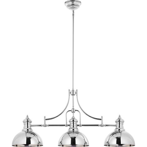 Lampadario sospensione industriale triplo 3xE27 Jupiter Platino (1/2)
