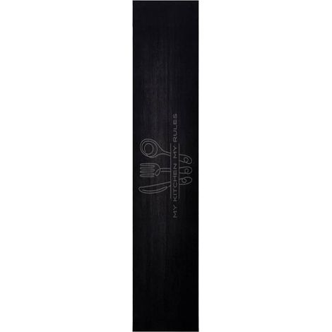 Tapis de Cuisine Noir 300 x 60 cm Velours CFW797395 (1/5)