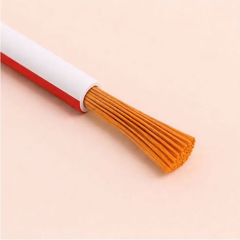 Câble Fil Unipolaire FLRY-B ISO 6722 Classe B Sec.  0,50 mmq Blanc/rouge