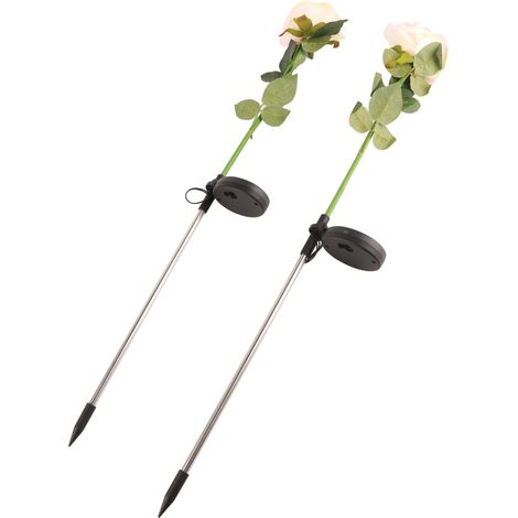 Lampe rose à une tête simulant une rose, éclairage extérieur pour pelouse, jardin et aménagement paysager (1/5)