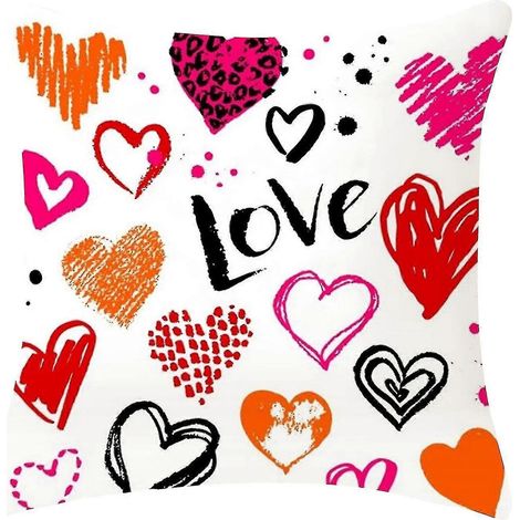 Housses de coussin avec motif de poupée sans visage et de Père Noël, décorées pour la Saint-Valentin (1/5)