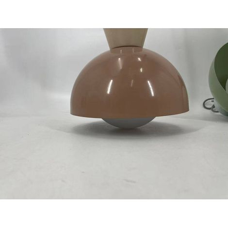 Lampada a sospensione lito rotonda, diametro 22 cm, giallo ocra - Atmosphera créateur d'intérieur (1/3)