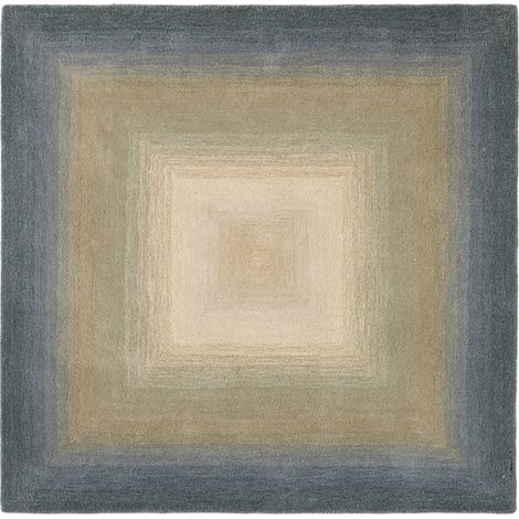 Tapis de sol 140x140 cm MADURA - Bleu orage et vert - OMBRINO