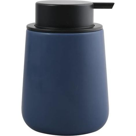 1 - Distributeur De Savon - Céramique - Capacité 300 ML - Pour Salle De Bain Et Cuisine - Bleu Foncé Mat - 8,5x8,5x12,6 CM (1/2)