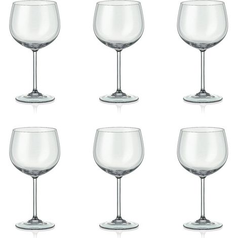 Lot de 6 Verres à Vin en Verre Transparent 350 ml pour Table, Repas et Dégustation - PANGIVO (1/4)