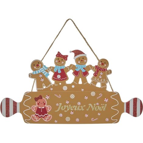 Weihnachts-Hängeschmuck „Ginger“ aus Holz in Rollenform, L. 32 cm - Feeric lights & christmas