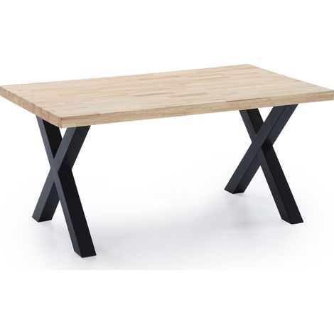Mesa Comedor Fija X-Loft 160 Roble / Negro. OK1200 (1/5)