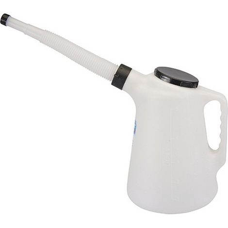 Broc verseur gradué 5L – Bec verseur flexible – Graduation métrique et impériale – Conteneur transparent pour meilleure lisibilité – Kroftools