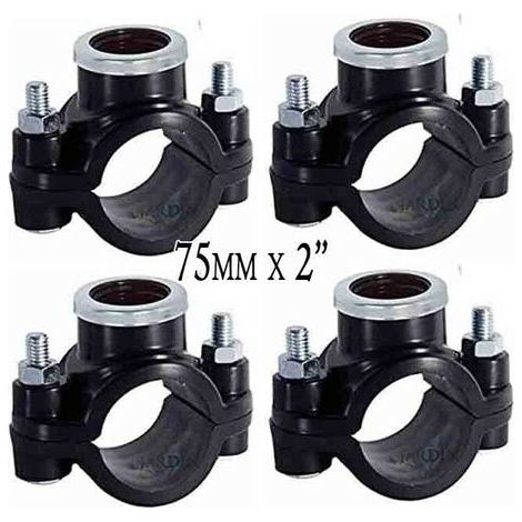 Pack 4 Collarin de Riego 75mm x 2''. Fitting para Instalación de Elementos de Riego como Aspersores y Difusores (1/3)