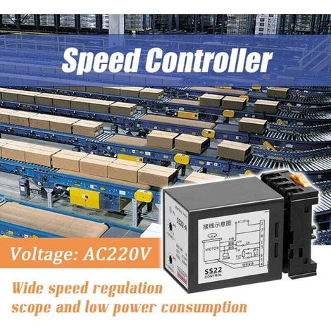 Contrôleur de vitesse SS22-A 6-250W AC220V 3A 50/60Hz, régulateur de vitesse du moteur, dispositif de contrôle précis