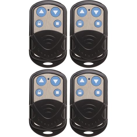 Lot de 4 télécommandes 433 MHz imperméables copie porte garage volet roulant motorisé portail avec porte-clés (1/5)