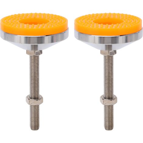 2 pieds Niveleurs de Meuble Acier Carbone Écrou Caoutchouc Patin Antidérapant Réglable en Hauteur Vis (1/5)