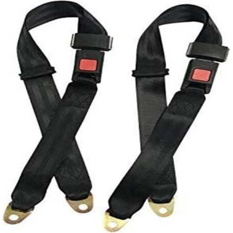 Lot de 2 ceintures de sécurité réglables pour fauteuil roulant - Pour karts et voiturettes de golf (1/5)