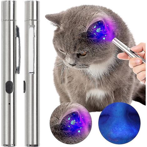 Lampe de détection de champignons pour chiens et chats, lampe anti-mousse USB pour le traitement des maladies de peau des animaux de compagnie, lampe UV miroir noir 365 (1/5)