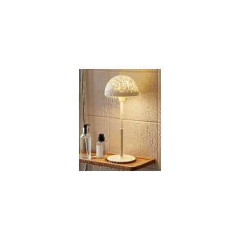 Lámpara de ducha impermeable para baño con proyector de olas marinas de 7 colores – Iluminación inalámbrica recargable con controles táctiles y control remoto, ideal para uso en interiores en la ducha