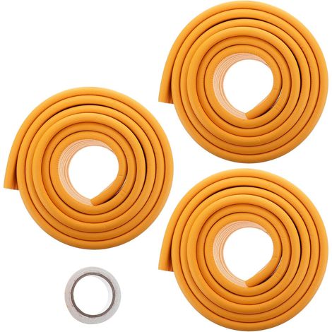 3 Rouleaux Butoir de Sécurité de W pour Meubles, Protection Pratique en Nbr Orange, pour Table Basse et Canapé Maison (1/5)