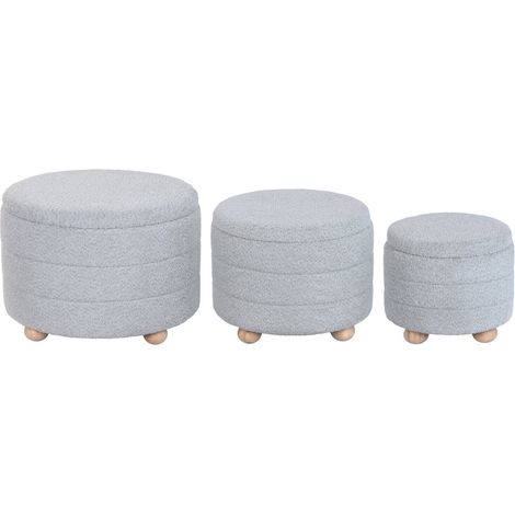 Reposapies Set 3 Poliester 62X62X43 Almacenaje Int (1/5)