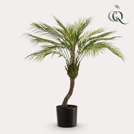 Plante Artificielle Palmier Nain Chamaedorea Elegans Décoration Intérieure Vert 85 cm - PANGIVO (1/5)