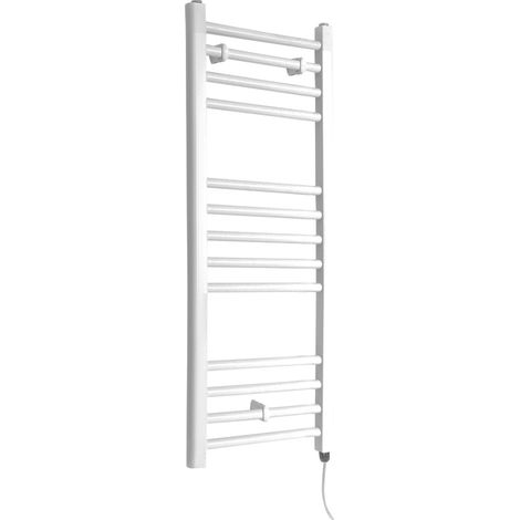 Hudson Reed Ive - Sèche-Serviettes Design Électrique Moderne Plat - Blanc - 100 cm x 40 cm (1/5)