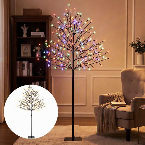 Arbre lumineux - HOMCOM - 150cm - cerisier artificiel lumineux - 160 LED 16 branches flexibles - décoration intérieure et extérieure (1/5)