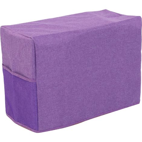 Copertura per macchina da cucire con tasche portaoggetti, in poliestere antipolvere, 44 x 30,5 x 21,5 cm, colore viola. (1/5)