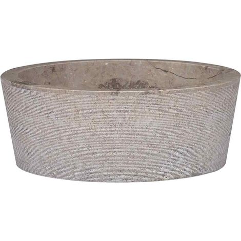 Lavabo de bain-Vasque Gris Ø40x15 cm Marbre 907730 (1/5)