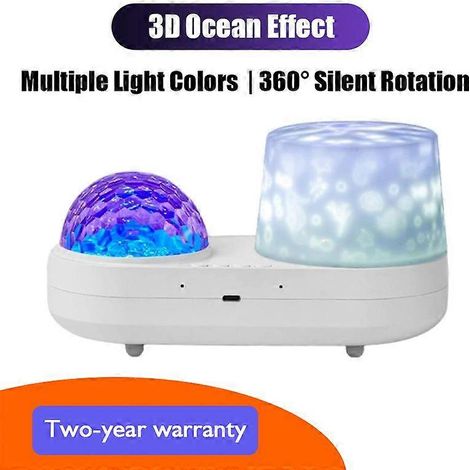 Proyector de medusas 2 en 1, luz nocturna, lámpara de olas oceánicas 3D con 12 patrones, rotación de 360°, brillo ajustable, temporizador de 1 hora para la decoración del dormitorio. (1/5)