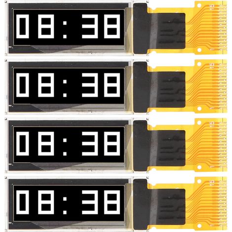 Écran d'affichage de 0,91 pouces, diode électroluminescente organique, Interface SPI, Module 15 broches blanc, 4 pièces (1/5)