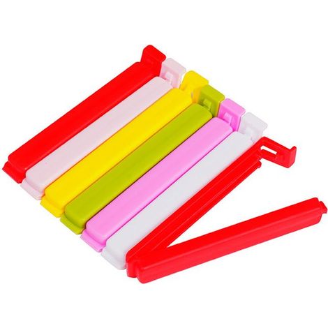 BelleRise - Lot de 7 clips de fermeture, couleurs multiples, taille : 7 clips, chacun de 12 cm (4,7 pouces) de long. (1/4)