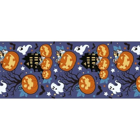 Camino de mesa decorativo con calabazas para casa encantada de Halloween, 28x275cm (1/3)