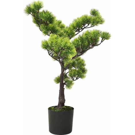 vidaXL Bonsái pinus artificial con macetero 60 cm verde (1/2)